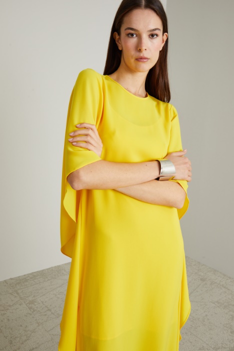 Abito in cady con drappi