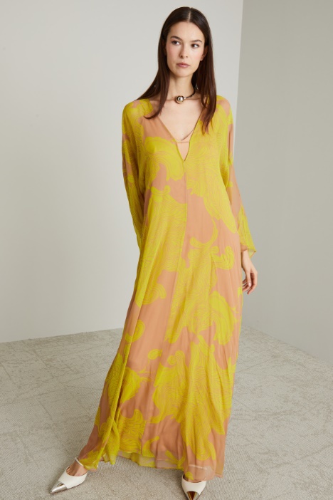 Abito caftano in georgette