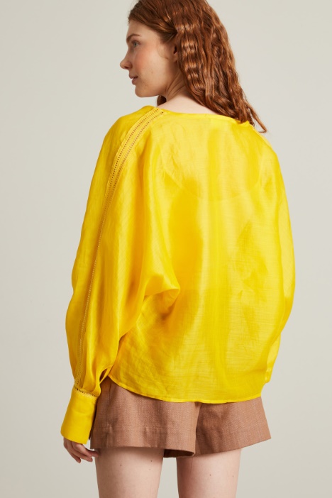 Blusa in garza naturale