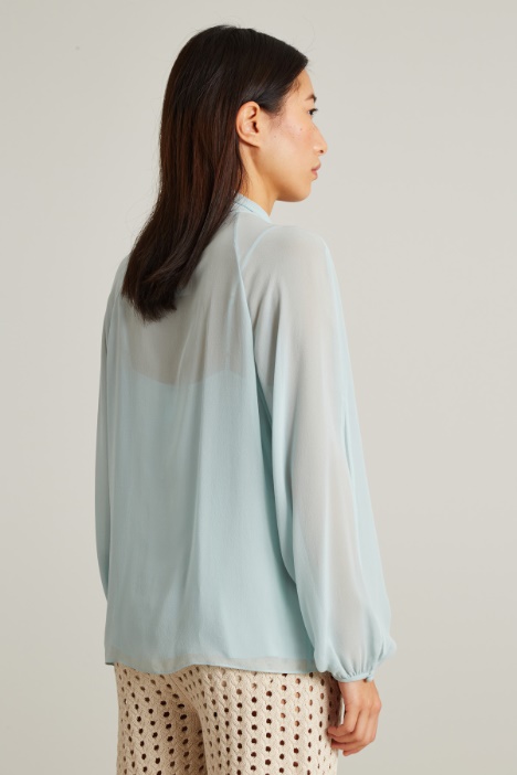 Blusa in georgette con fiocco Intrend - 2