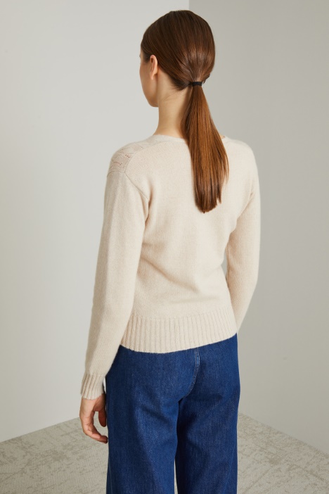Maglia traforata con scollo a V Intrend - 2