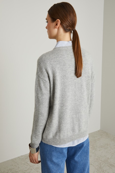 Maglia traforata in cashmere Intrend - 2