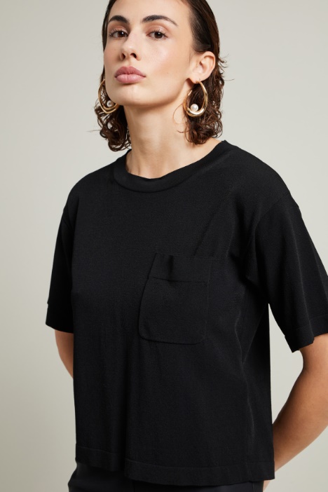 Jersey de viscosa con bolsillo
