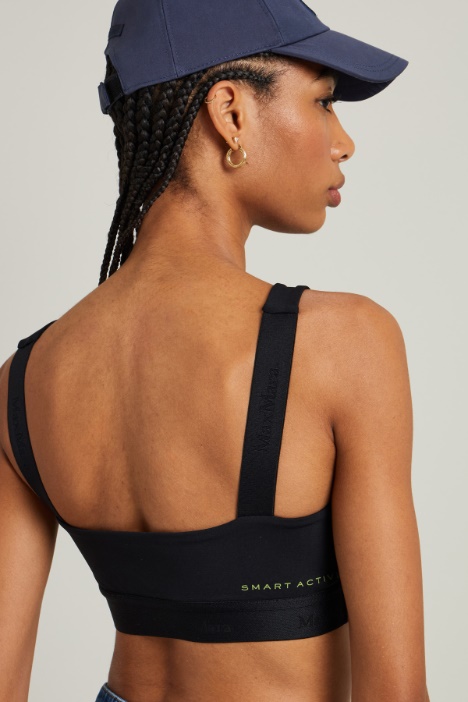 Crop top in tessuto tecnico