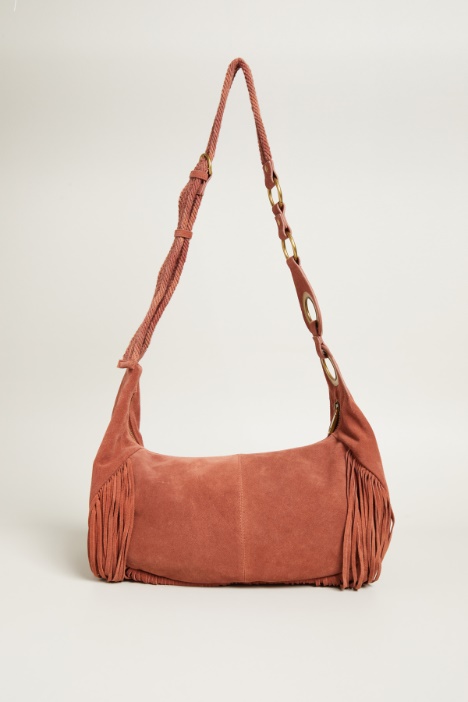Borsa morbida con frange