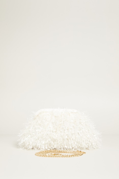 Clutch effetto piume