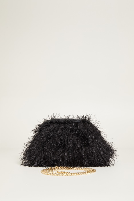 Clutch effetto piume