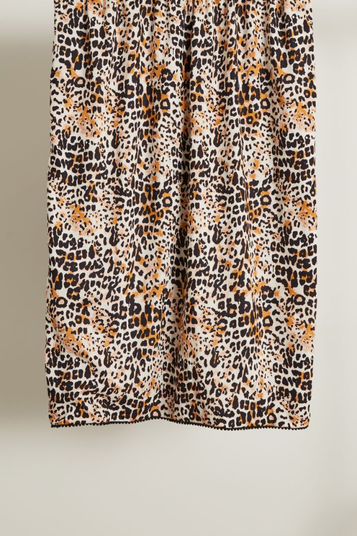 Beach towel with pom poms Intrend - 2