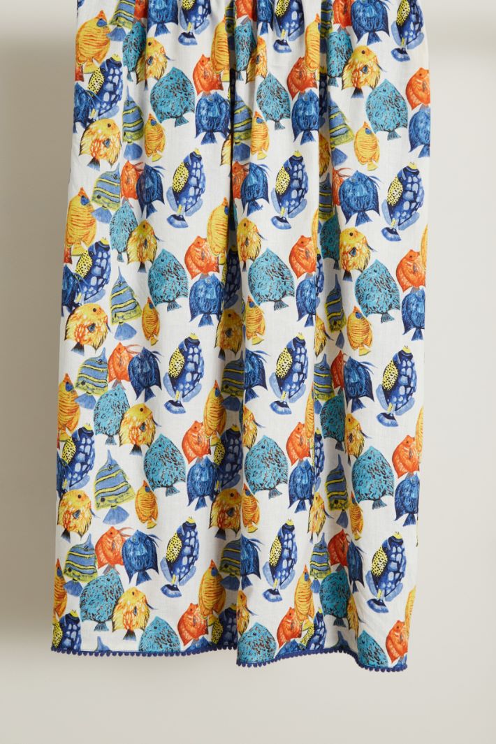 Beach towel with pom poms Intrend - 2