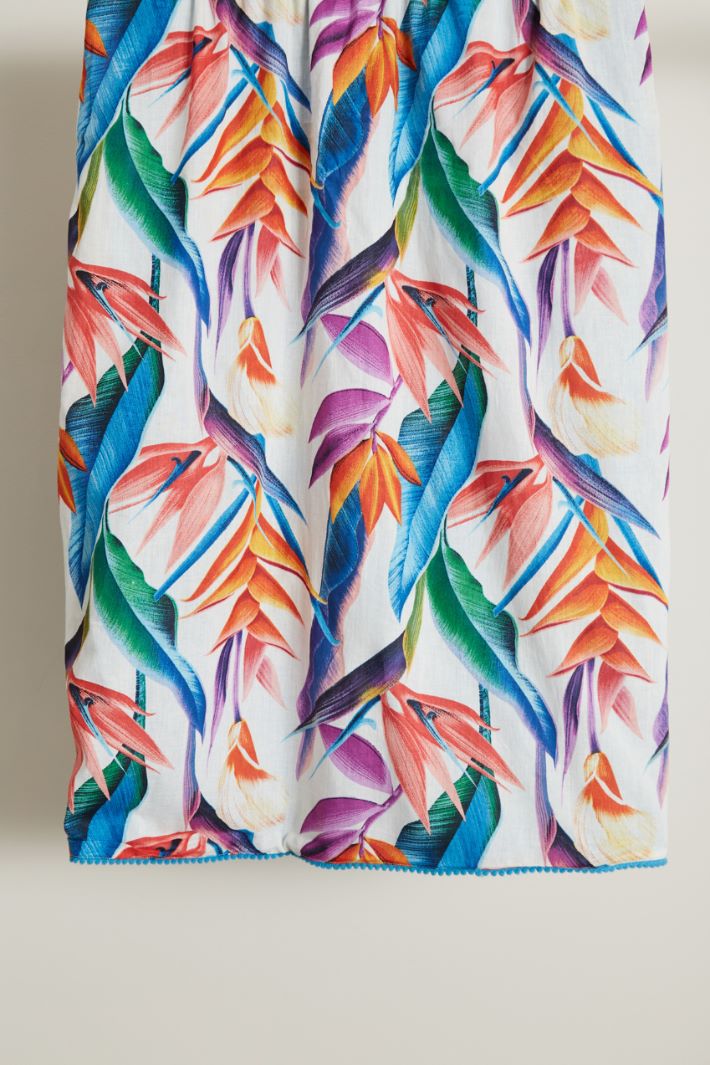 Beach towel with pom poms Intrend - 2