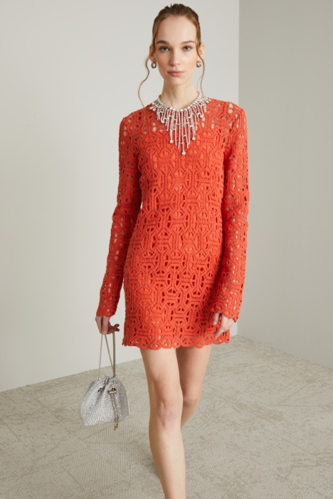 Vestido en punto de macramé