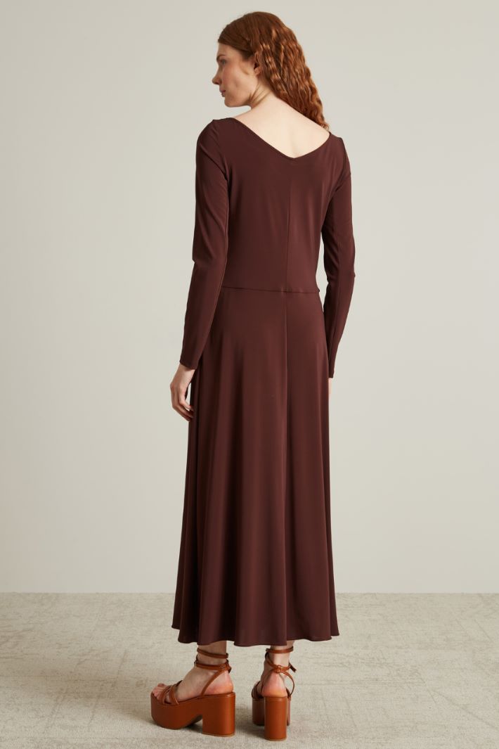 Long crepe jersey dress Intrend - 2