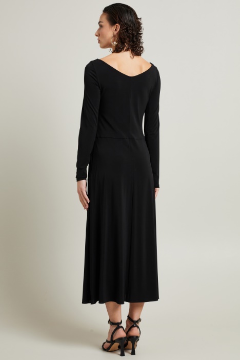 Abito lungo in jersey crépe