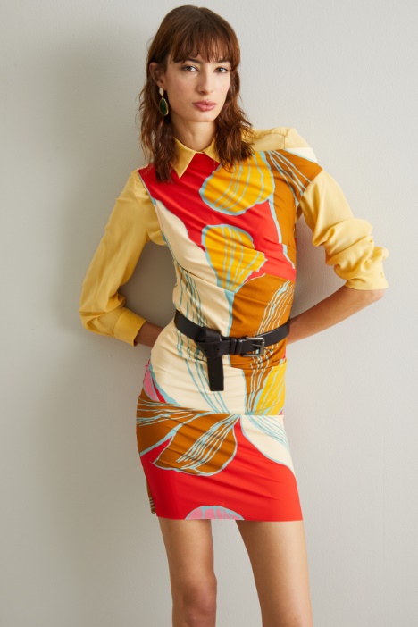 Abito asimmetrico in jersey