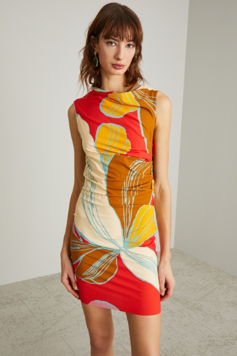 Abito asimmetrico in jersey