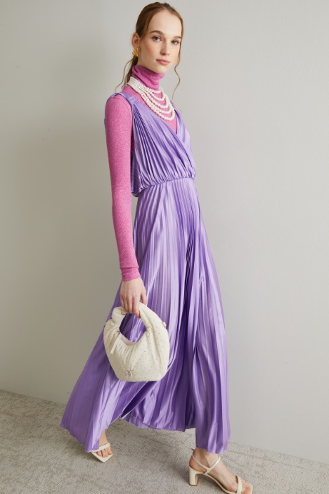 Abito in jersey plissè