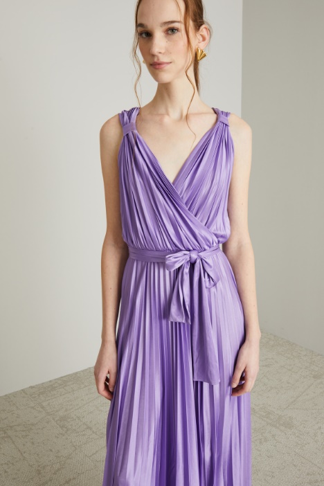 Abito in jersey plissè