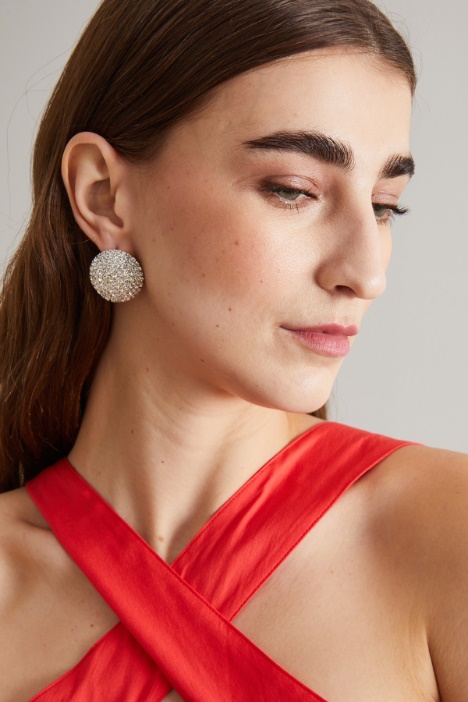 Orecchini a bottone con strass Intrend - 2