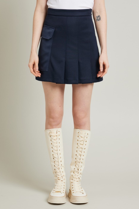 Minigonna cargo in jersey