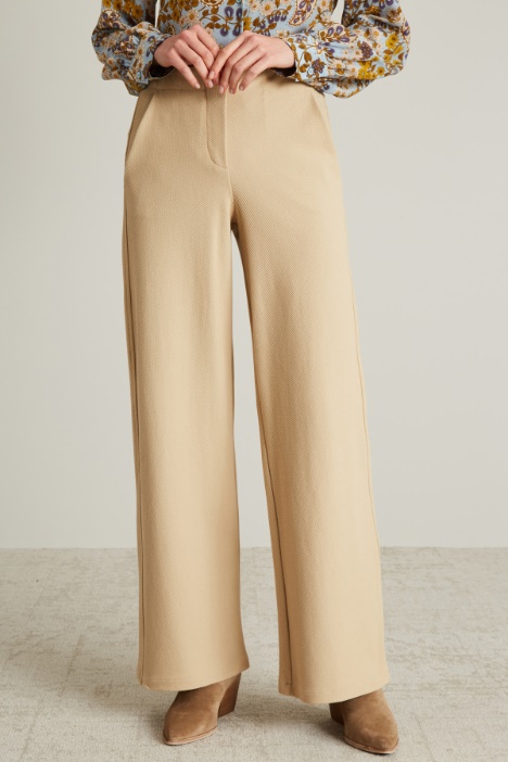 Pantaloni in jersey diagonale