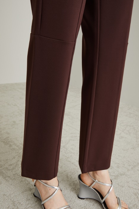 Pantaloni flare in jersey crépe