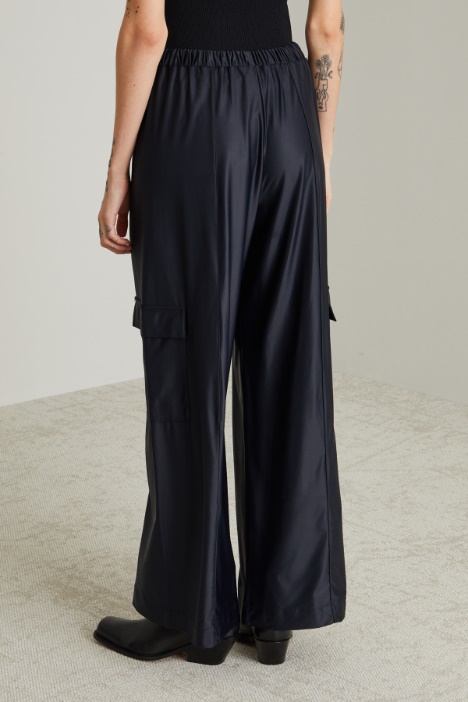 Pantalone cargo in jersey spalmato Intrend - 3
