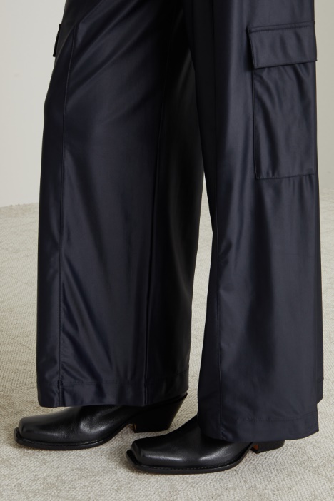 Pantalone cargo in jersey spalmato Intrend - 2