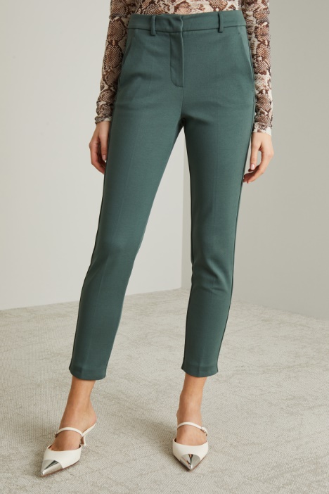 Pantaloni in jersey brillante