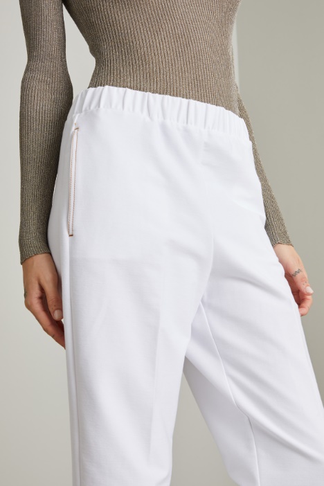 Pantaloni in jersey effetto denim