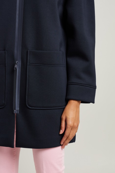 Bomber lungo in jersey compatto