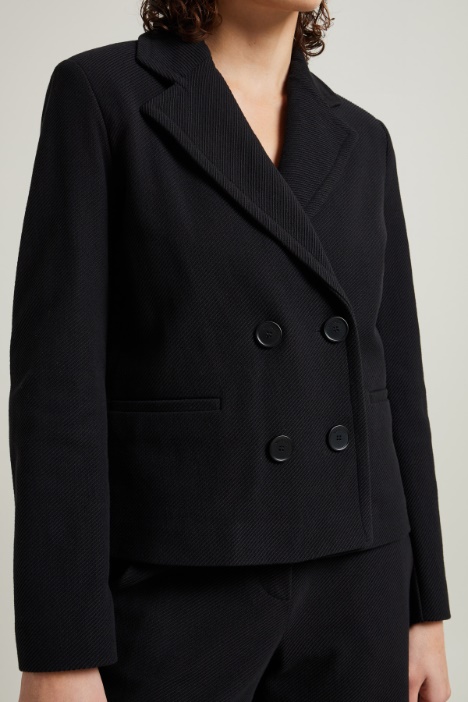 Blazer in jersey diagonale