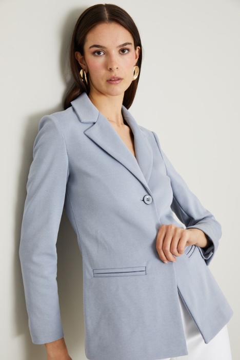 Blazer in jersey brillante