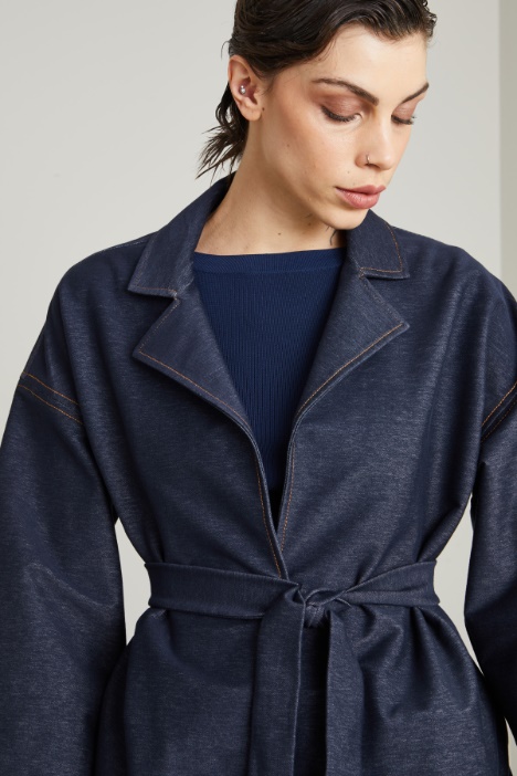 Giacca in jersey effetto denim
