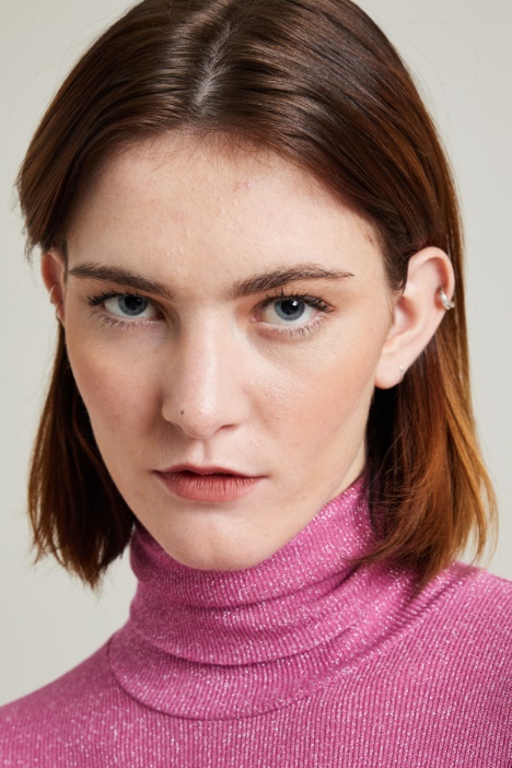 Dolcevita in jersey lamè