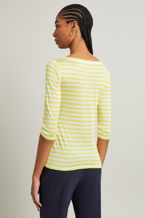 T-shirt in jersey di pura seta