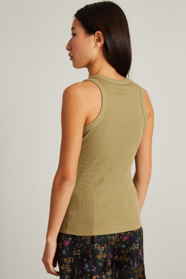 Ribbed cotton vest top Intrend - 2