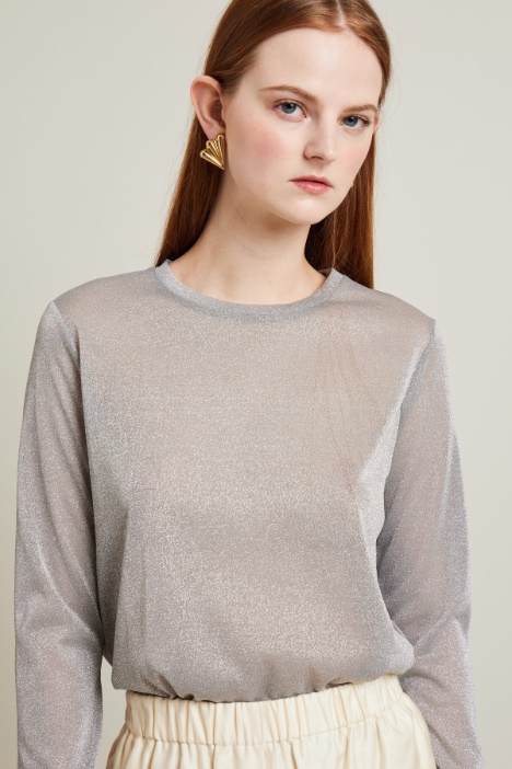 Maglia in jersey lamè