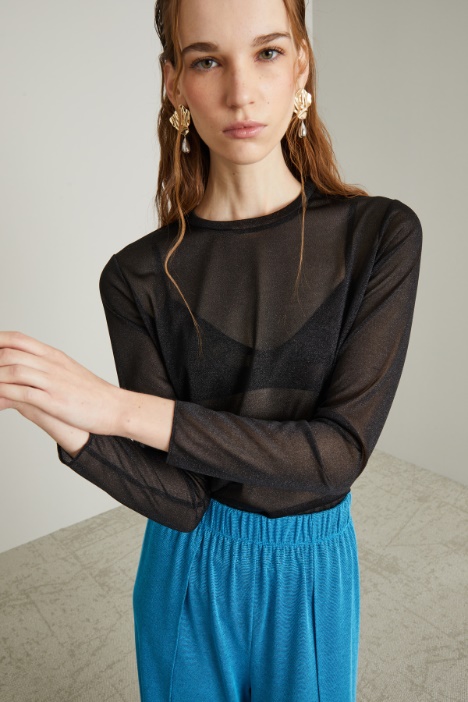 Maglia in jersey lamè