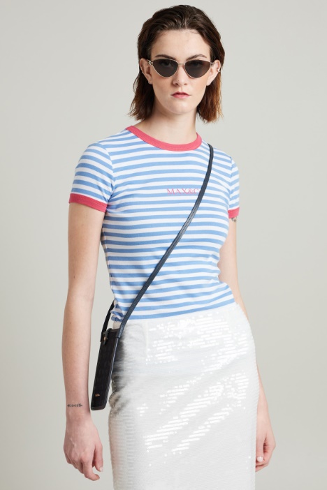 Striped jersey T-shirt Intrend