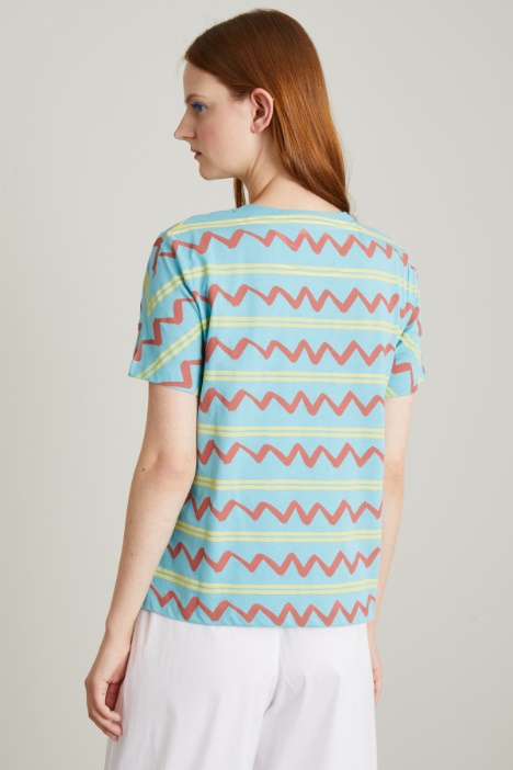 Printed and embroidered T-shirt Intrend - 2