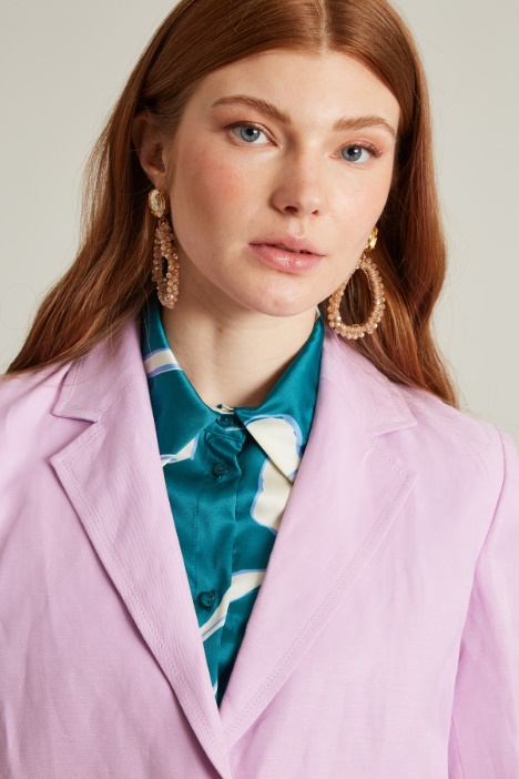 Blazer in twill di lino