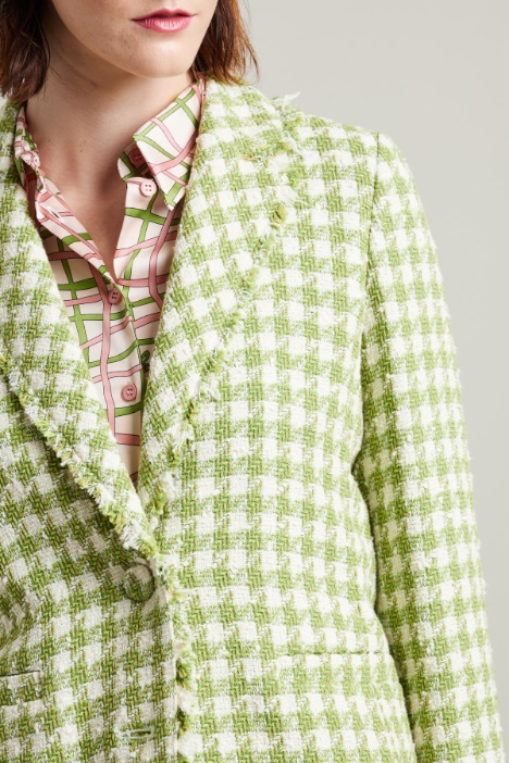 Blazer monopetto in stuoia