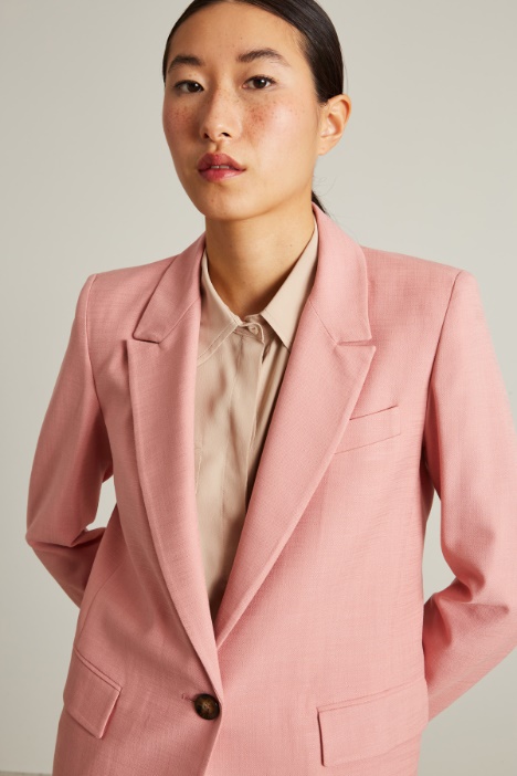 Blazer monopetto in piquet