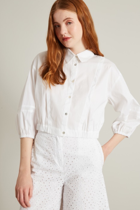 Cropped poplin shirt Intrend