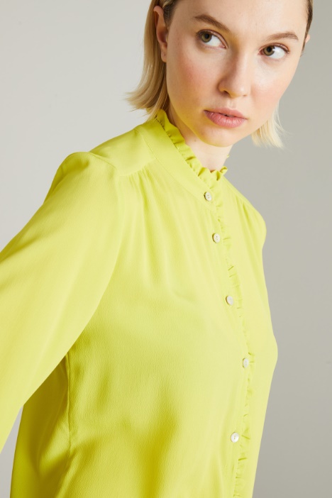 Blusa in crèpe di misto seta