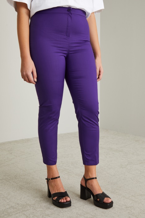 Pantaloni in popeline di cotone