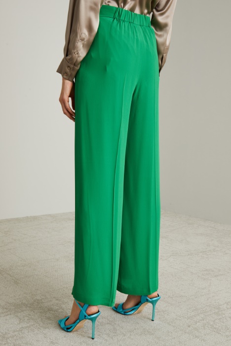 Pantaloni a palazzo in crépe