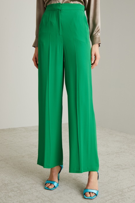 Pantaloni a palazzo in crépe