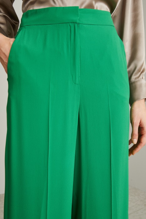 Pantaloni a palazzo in crépe