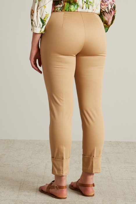 Cotton satin trousers Intrend - 3